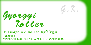 gyorgyi koller business card